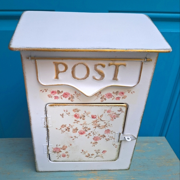 Ashland Vintage Reproduction Metal Mailbox Floral Tea Garden NWT New with Tag - Picture 5 of 13